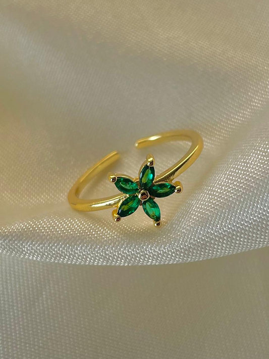 Tinkerbell Flower Ring- green