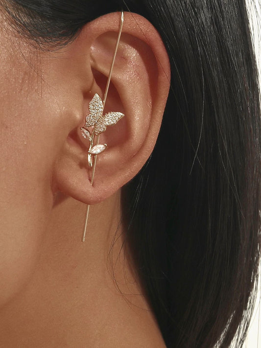 Butterfly Flower Earcuff