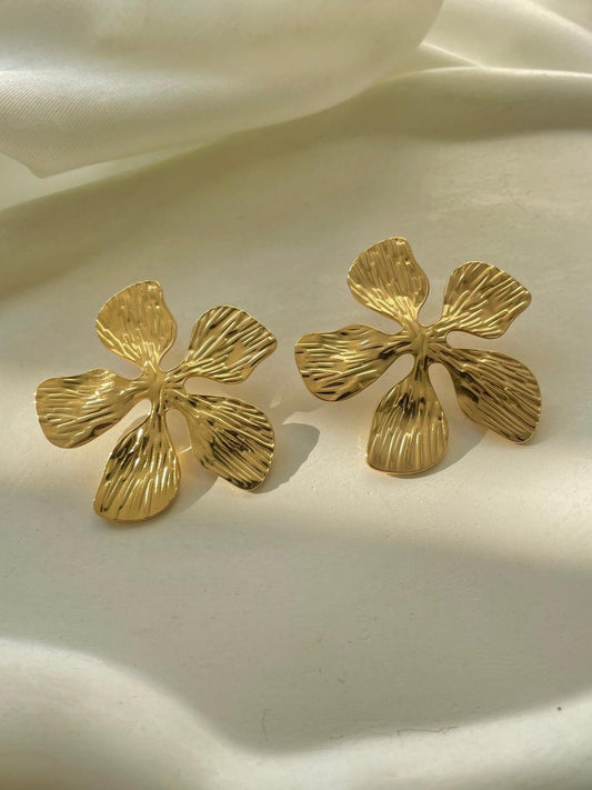 Big Daffodil Earrings [stainless steel]