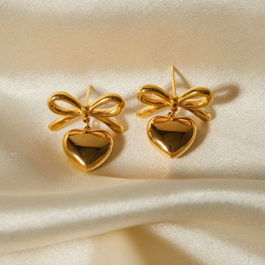 The Season of Bow Earrings [stainless steel]