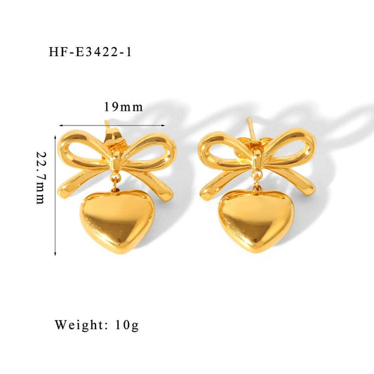 The Season of Bow Earrings [stainless steel]