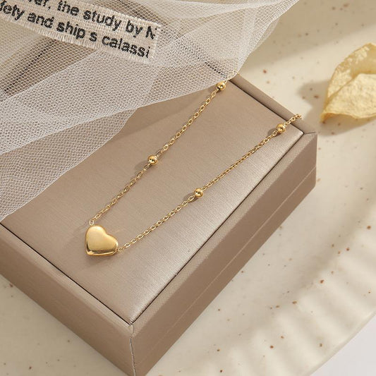 Korean Heart Necklace [stainless steel]