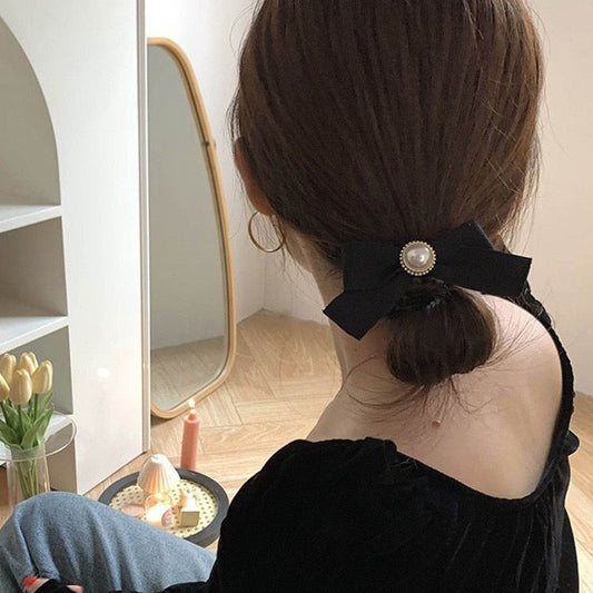 Black Bow Hairtie