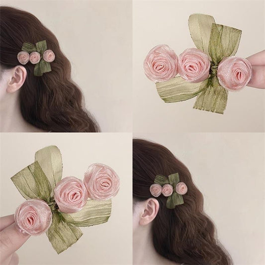 Roses on my Head Hairpin (handmade)