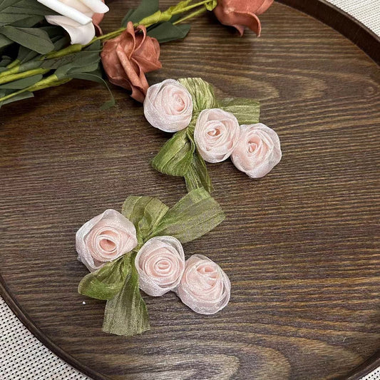 Roses on my Head Hairpin (handmade)