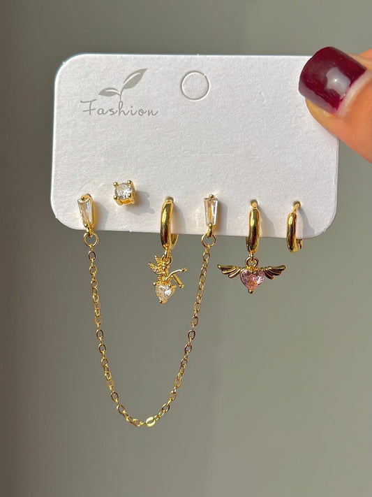 Fairy Heart Piercing Earrings