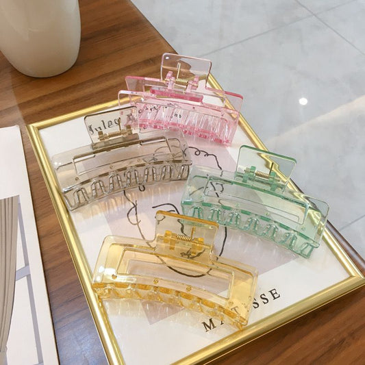 Rectangular Transparent Hair Claws