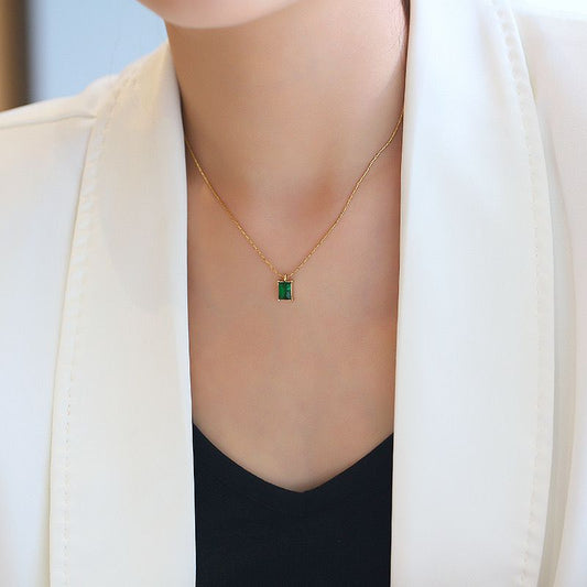 Evergreen Solitaire Necklace