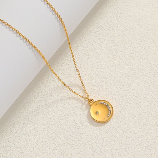 Crescent Spell Gold Necklace