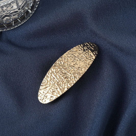 Golden Crinkle Hair Clip