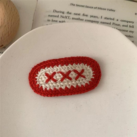 Red Whisper Crochet Hair Clip