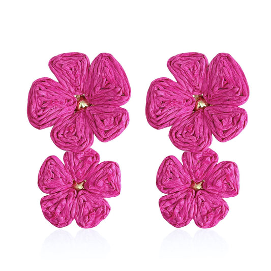 Hot Pink Bloom Earrings