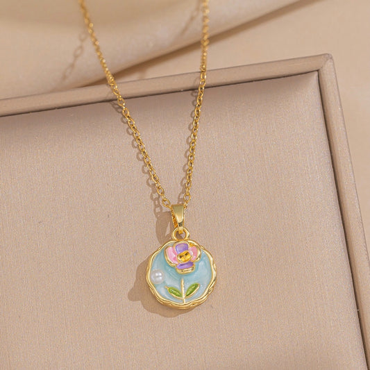 Timeless Orchid Vintage Necklace