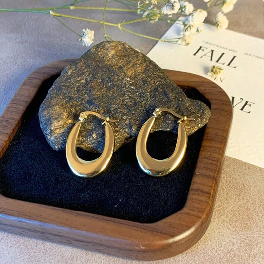 Stay Glossy Golden Hoops