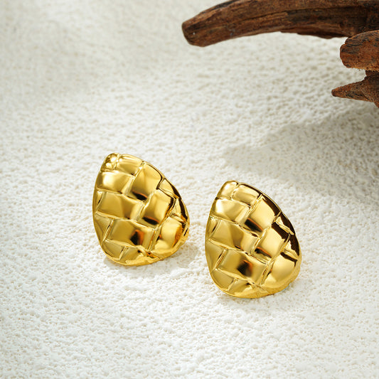 Golden Pine Cone Earrings
