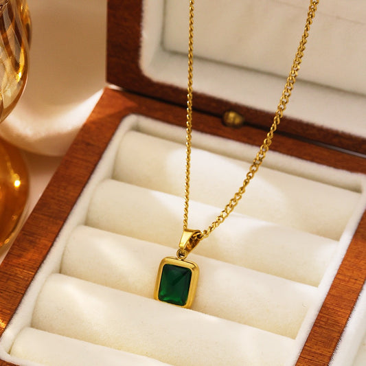 Gemini Green Necklace