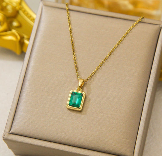 Gemini Green Necklace