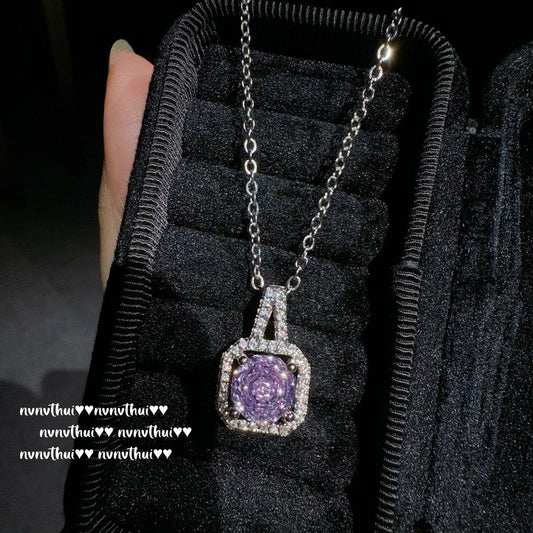 Purple Poise Studded Necklace