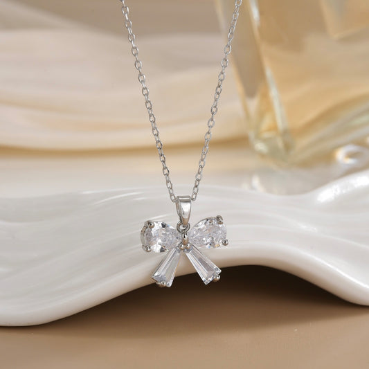 Tiny Twinkle Bow Necklace