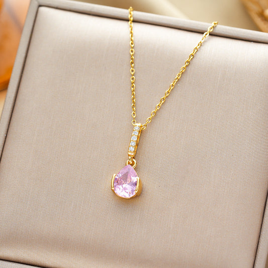 Bejewelled Pink Necklace