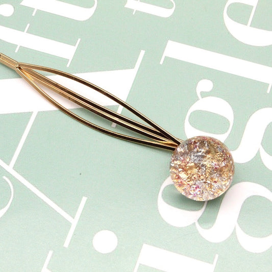 Amber Dew Gold Hair Pin