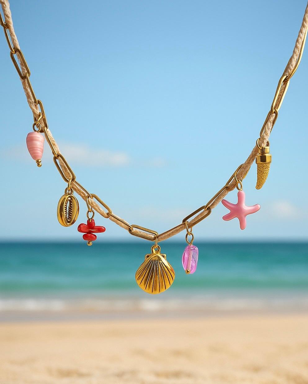 Malibu Beach Charm Necklace - Main Image