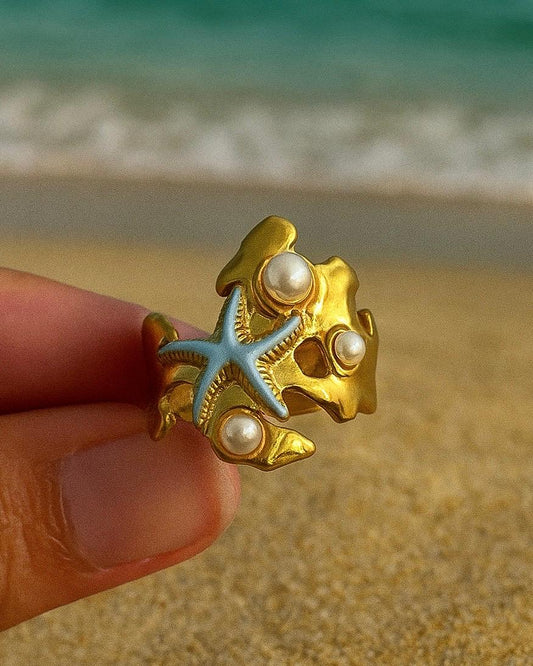 Saphire Starfish Ring