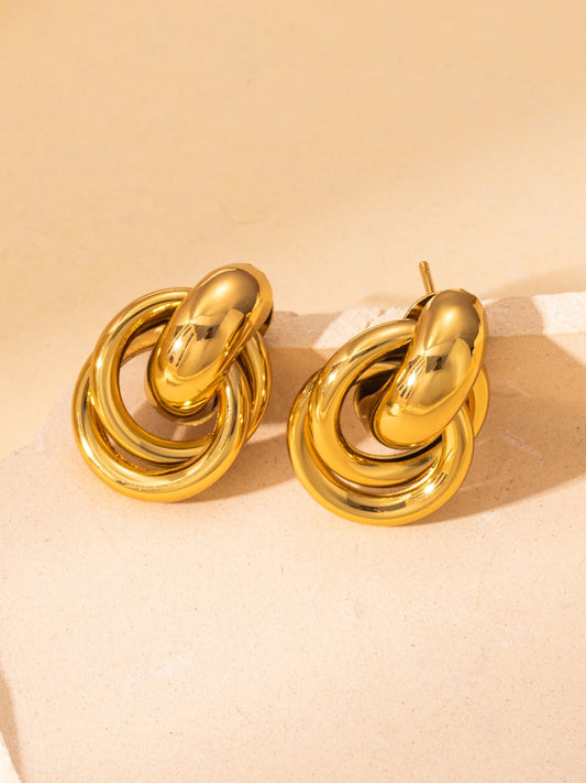 Soft Statement Gold Earrings