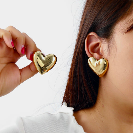 Cheesy Love! Heart Earrings