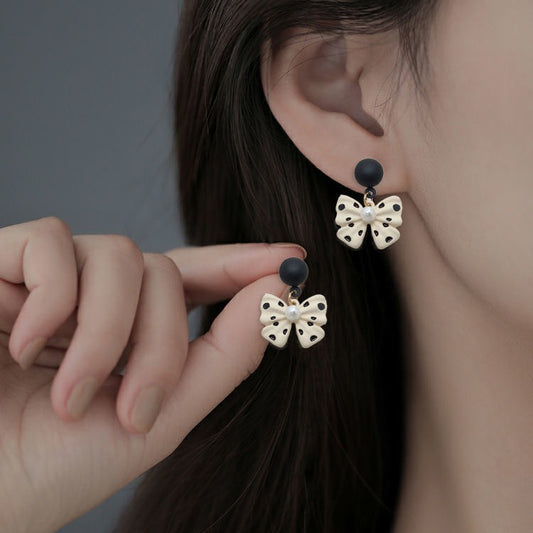 Freckled Bow Earrings