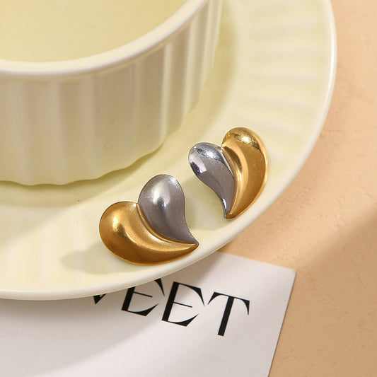 Mixed Signals! Heart Earrings