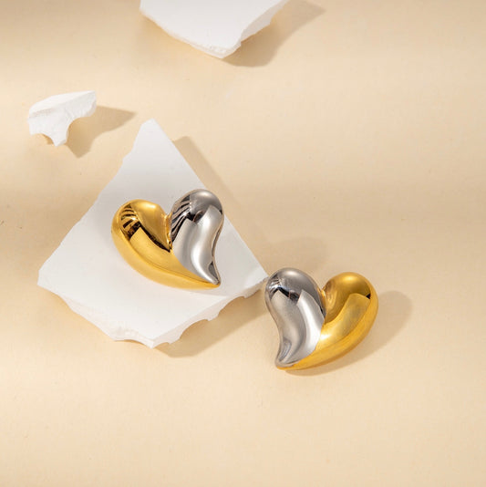 Mixed Signals! Heart Earrings