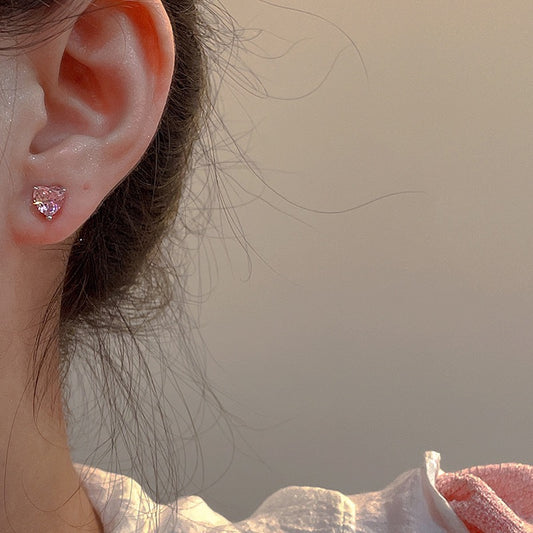 Hailey-Heart Stud Earrings