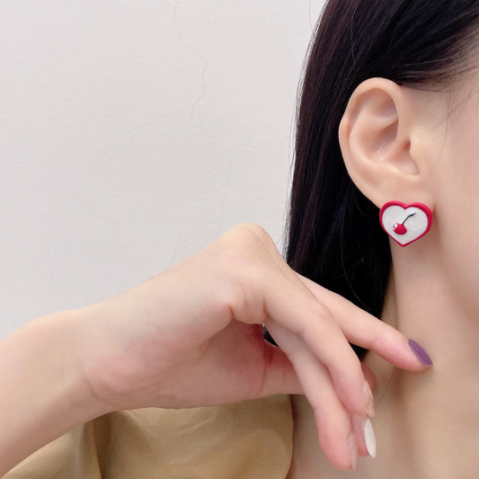 Heart of Tart Cherry Earrings