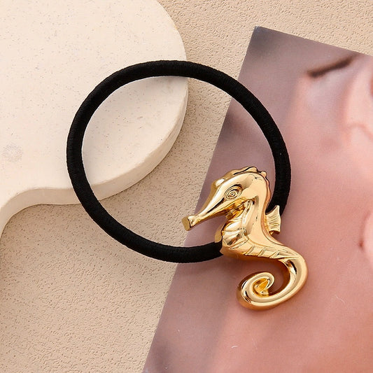 Sea Horse Statement Metal Hair Tie