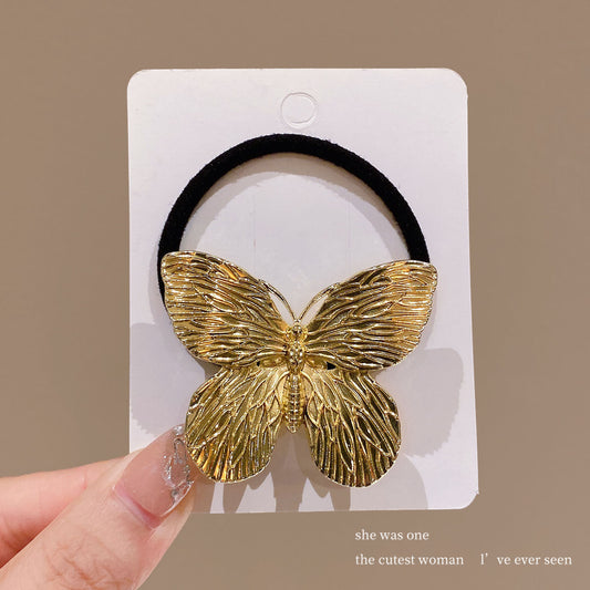 Textured Butterfly Statement Metal Hair Tie