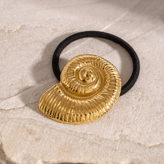 Spiral Shell Statement Metal Hair Tie