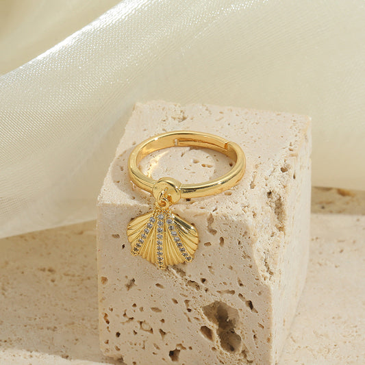 Marissa Dangling-Shell Ring