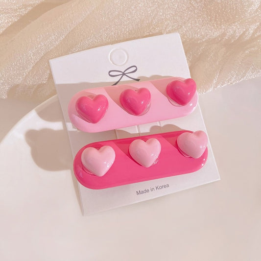 Pink n Hearty Hair clips (Pack of 2)