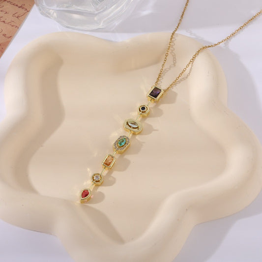 Gemstone Medley Long Necklace
