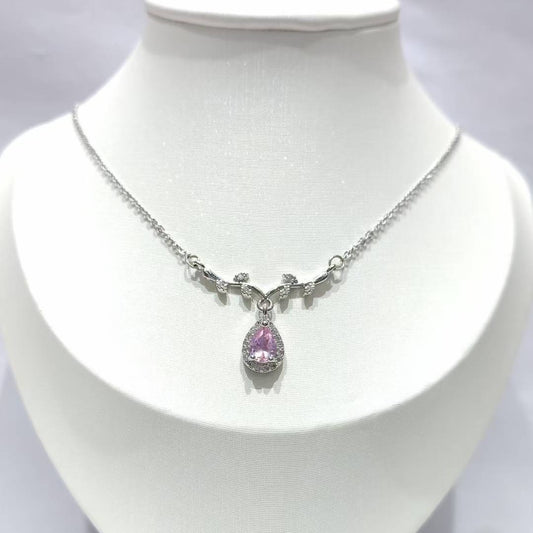 Rosé Teardrop Necklace