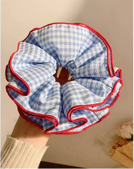 Pastel Gingham Scrunchie