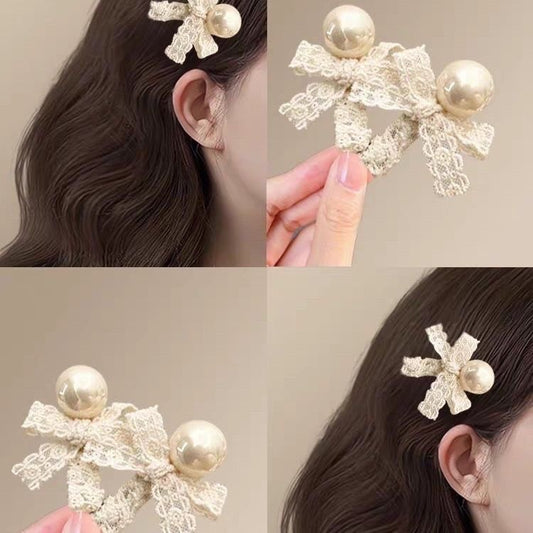 Lover’s Lace Pearl Hair Clip (1pc)