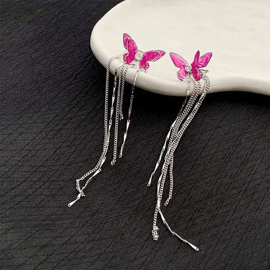 Flutter Cascade Dangling  Earcuff