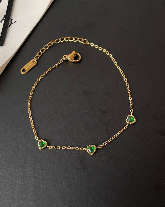 Triple Tease Heart Bracelet