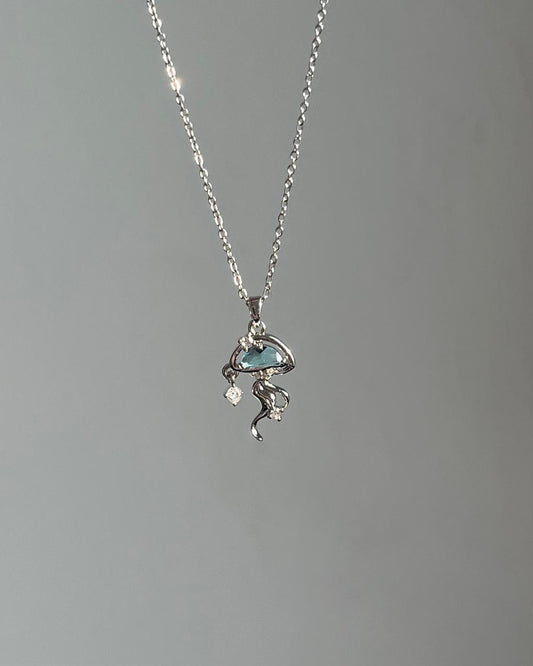 Blue Medusa Jellyfish Necklace