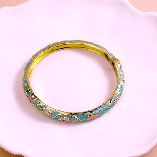 Vintage Blues Enamel Bangle