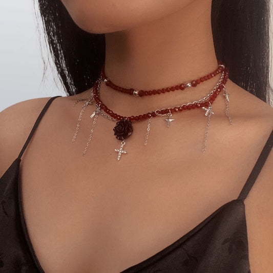 Beauty n the Baddie! Rose Necklace