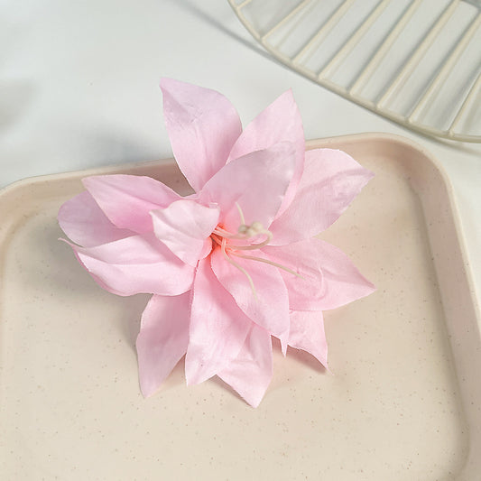 Pastel Pink Peony Hair Clip