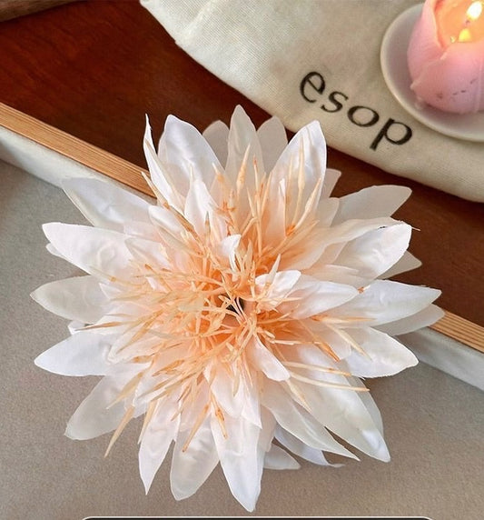 Frosty Petalled Flower Hair Clip